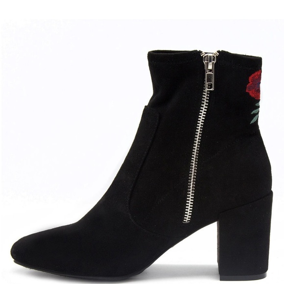 Rampage Embroidered Ankle Boots - Picture 2 of 5
